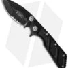 Microtech DOC Flipper Frame Lock Knife Aluminum (3.75" Black Serr) 153-2 -Microtech microtech 153 2 cm