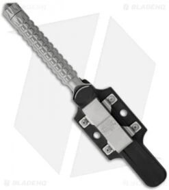 Microtech A.D.O. Tanto Knife T/E Fixed Blade (4.5" Bead Blast Serr) 117-8 -Microtech microtech ado bead blast stanadard 117 7 sheath back 1