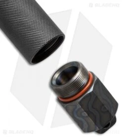 Microtech Marfione Custom ADO-L Large Fixed Blade Knife (6" DLC Stonewash) -Microtech microtech ado l sw dlc tbc secret compartment cm