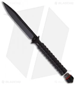 Microtech A.D.O. Tanto Knife T/E Fixed Blade (4.5" Black Full Serr) 117-3 -Microtech microtech ado se black 116 1 open 3
