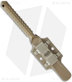 Microtech A.D.O. Tanto Knife T/E Fixed Blade (4.5" Tan Serr) 117-2TA -Microtech microtech ado tan sheath back 1