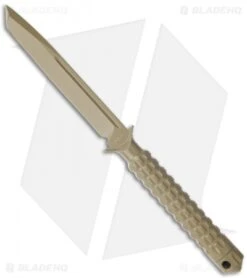 Microtech A.D.O. Tanto Knife T/E Fixed Blade (4.5" Tan) 117-1TA