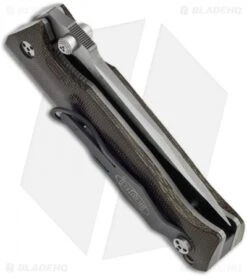 Microtech CMTX5 D/A Automatic Knife Canvas Micarta (3.5" Satin Serr) 08/2004 -Microtech microtech cmtx5 auto green canvas satin serrated m 300765 12 side