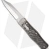 Microtech OSS Cobra Bowie Knife Auto Carbon Fiber (3.75" Stonewash Plain) 137-10 -Microtech microtech cobra stonewash 137 10