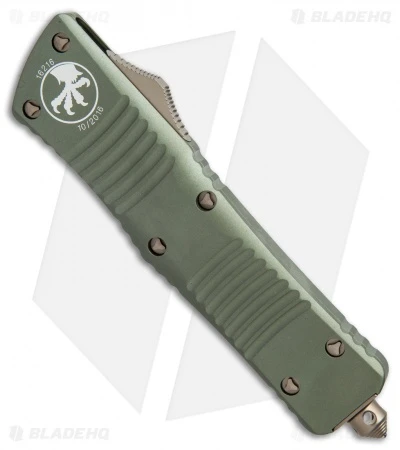 Microtech Combat Troodon D/E OTF Knife OD Green (3.8" Bronze) 142-13OD 4 Microtech Combat Troodon D/E OTF Knife OD Green (3.8" Bronze) 142-13OD - Image 2