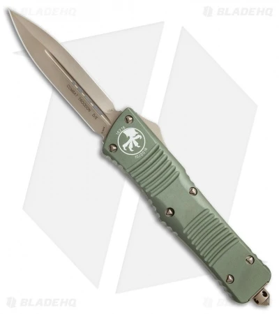 Microtech Combat Troodon D/E OTF Knife OD Green (3.8" Bronze) 142-13OD 3 Microtech Combat Troodon D/E OTF Knife OD Green (3.8" Bronze) 142-13OD