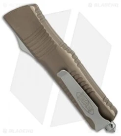 Microtech Combat Troodon T/E OTF Automatic Knife Tan (3.8" Bead Blast) -Microtech microtech combat troodon TE tan bb 144 7TA BHQ 51385 er side