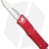 Microtech Red Combat Troodon OTF Bowie Knife (3.8" Satin) 146-4RD -Microtech microtech combat troodon se red satin 143 4rd