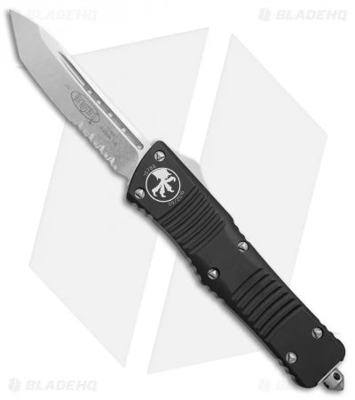Microtech Combat Troodon Tanto Automatic OTF Knife (3.8" Stonewash Serr) 144-11 3 Microtech Combat Troodon Tanto Automatic OTF Knife (3.8" Stonewash Serr) 144-11