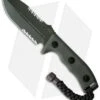 Microtech Crosshair D/E Fixed Blade Knife (5" Green Serr) 101-2GR -Microtech microtech crosshair 101 2gr cm