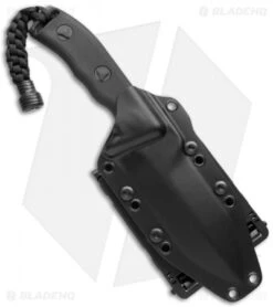 Microtech Crosshair Knife Double Edge Fixed Blade (5" Black Serr) 101-2BL -Microtech microtech crosshair black serrated 1 1 2bl sheath