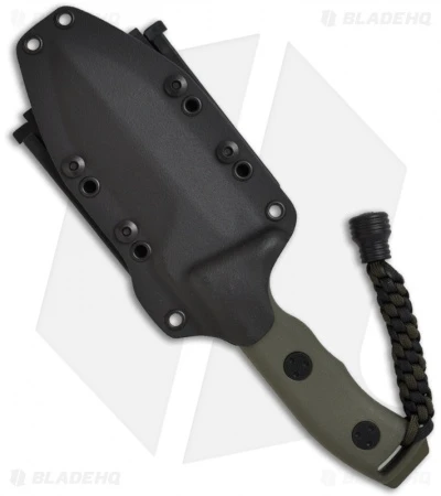 Microtech Green Crosshair Fixed Double Edge Knife (5" Full Serr) 101-3GR 4 Microtech Green Crosshair Fixed Double Edge Knife (5" Full Serr) 101-3GR - Image 2