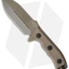Microtech Crosshair Knife Tan Fixed Double Edge Blade (5" Tan) 101-1TA -Microtech microtech crosshair tan 101 1ta 2