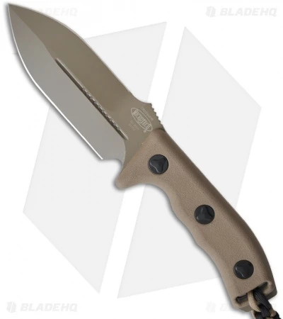 Microtech Crosshair Knife Tan Fixed Double Edge Blade (5" Tan) 101-1TA 3 Microtech Crosshair Knife Tan Fixed Double Edge Blade (5" Tan) 101-1TA