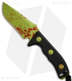 Microtech Currahee Zombie Green Drop Point Knife Fixed Blade (4.5" Plain) 102-1Z
