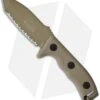 Microtech Currahee Tanto Knife Fixed Blade (4.5" Tan Full Serr) 103-3TA -Microtech microtech currahee fixed tan full serr 103 3ta