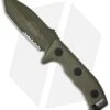 Microtech Currahee Tanto Knife Fixed Blade (4.5" OD Green Serr) 103-2GR