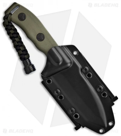 Microtech Currahee Drop Point Knife Fixed Blade (4.5" Green D2) 102-1GR 4 Microtech Currahee Drop Point Knife Fixed Blade (4.5" Green D2) 102-1GR - Image 2