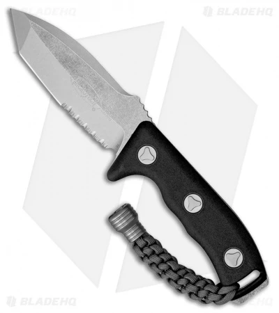 Microtech Currahee Tanto Fixed Blade Knife (4.5" Stonewash Serr) 3 Microtech Currahee Tanto Fixed Blade Knife (4.5" Stonewash Serr)