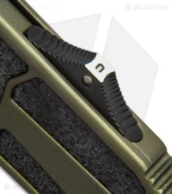 Marfione Custom Scarab D/E OTF Automatic Knife OD Green (3.5" Black DLC/Satin) -Microtech microtech custom scarab de green dlc dl detail