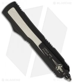 Microtech Marfione Custom Dark Element D/A OTF Dagger Knife (Hand Satin) -Microtech microtech dark element double edge hand ground sn010 back