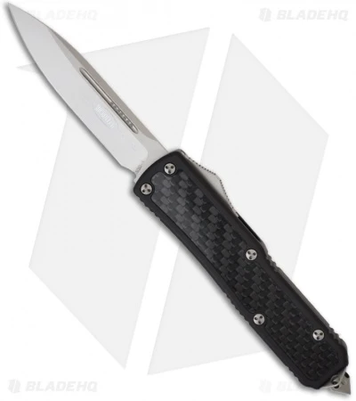 Microtech Daytona D/A OTF Knife W/ Carbon Fiber (3.25" Bead Blast Plain) 124-7 3 Microtech Daytona D/A OTF Knife W/ Carbon Fiber (3.25" Bead Blast Plain) 124-7