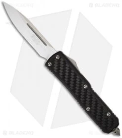 Microtech Daytona D/A OTF Knife W/ Carbon Fiber (3.25" Satin Plain) 146-4
