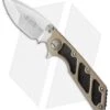 Microtech DOC Flipper Knife Tan Aluminum (3.75" Satin) 153-4TA -Microtech microtech doc satin serrated 153 4 tan jm
