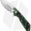 Microtech DOC Flipper Knife Green Aluminum (3.75" Satin Serr) 153-5GR -Microtech microtech doc satin serrated 153 5 od jm