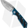 Microtech DOC Flipper Knife Blue Aluminum (3.75" Stonewash Plain) 153-10BL -Microtech microtech flipper doc blue stonewash standard 153 10bl