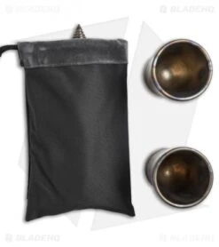 Microtech Flame Anodized Titanium Flask Set + 2 Shot Glasses -Microtech microtech heat titanium flask and shots sheath