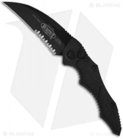 Microtech 39 Microtech Tactical Kestrel Knife Automatic (3.95" Black Serr) 131-2T