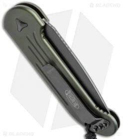Microtech LUDT Automatic Knife OD Green (3.4" Black Serr) 135-2OD -Microtech microtech ludt 135 2 od side cm 1