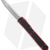 Microtech Makora II D/A OTF Automatic Knife CF/Red (4.45" Satin Full Serr) 106-6