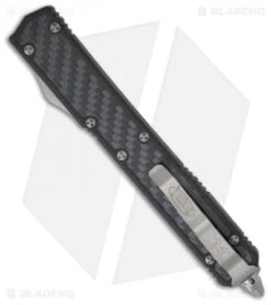 Microtech Makora II OTF Knife D/A Auto (4.45" Stonewash Serr) 106-11 -Microtech microtech makora ii satin 106 4 back