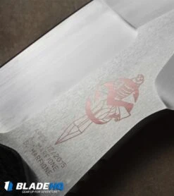 Marfione Custom Knives Apex Fixed Blade Knife Carbon Fiber (4.6" Hand Satin) -Microtech microtech marfione apex fixed cf logo cm