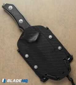 Marfione Custom Knives Apex Fixed Blade Knife Carbon Fiber (4.6" Hand Satin) -Microtech microtech marfione apex fixed cf sheath cm