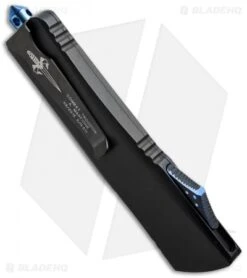 Marfione Custom Combat Troodon Recurve OTF Knife Al (3.8" DLC Mirror Polish) -Microtech microtech mck combat troodon alum mirror side cm