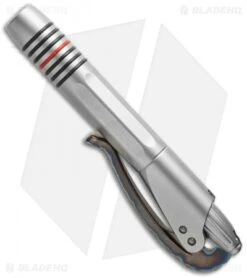 Microtech Siphon II Stainless Steel Pen W/ Torched Titanium Lever -Microtech microtech mck siphon II torched ti side cm