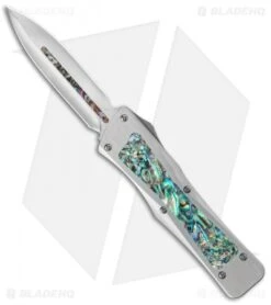 Marfione Custom Troodon OTF D/E Knife SS/Abalone (3" Mirror Polish)