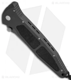 Microtech Mini Socom Manual Knife Black Aluminum (3.25" Black) 07/1998 -Microtech microtech mini socom manual black 07 1998 bottom cm