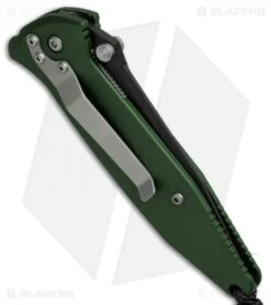Microtech Mini Socom Manual Knife Green Aluminum (3.25" Black Serr) 12/1998 7 Microtech Mini Socom Manual Knife Green Aluminum (3.25" Black Serr) 12/1998 -Microtech microtech mini socom manual green 12 1998 side cm