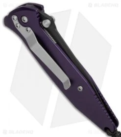 Microtech Mini Socom Manual Knife Purple Aluminum (3.25" Black) 12/1998 -Microtech microtech mini socom manual purple 12 1998 side cm