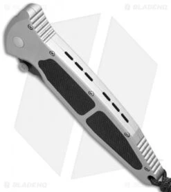 Microtech Mini Socom Manual Knife Silver Aluminum (3.25" Black) 12/1998 -Microtech microtech mini socom manual silver 12 1998 bottom cm