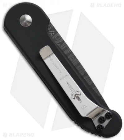 Microtech Marfione Custom Mini UMS Automatic Knife W/ Black Ostrich (Damascus) 4 Microtech Marfione Custom Mini UMS Automatic Knife W/ Black Ostrich (Damascus) - Image 2