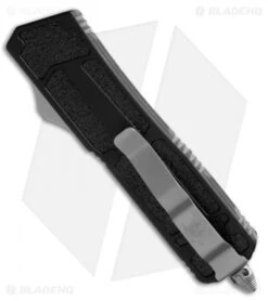 Microtech QD Scarab S/E OTF Automatic Knife (3.5" Two-Tone) 178-1 -Microtech microtech qd scarab black serrated 178 2 side