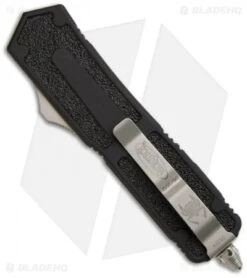 Microtech Scarab D/E OTF Automatic Knife (3.5" Stonewash Serr) 175-11 -Microtech microtech scarab de black full serr 175 3 back 1