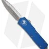 Microtech Scarab OTF Knife Blue Executive D/E Dagger (Satin FULL SER) 109-6BL 2 Microtech Scarab OTF Knife Blue Executive D/E Dagger (Satin FULL SER) 109-6BL -Microtech microtech scarab executive de blue satin full ser 109 6bl