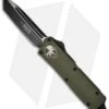 Microtech Scarab Executive Green OTF Tanto Knife (3.5" Black Plain) 108-1GR