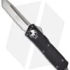 Microtech Scarab Executive OTF Knife Automatic Tanto (3.5" Satin Serr) 108-6 -Microtech microtech scarab te satin full serr 108 6